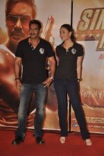 Kareena Kapoor, Ajay Devgn at the Trailer launch of Singham Returns on 11th July 2014